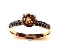 Ring World Diamond Group Woman Fancy in Rose Gold Diamante Brown AFP1170NBW